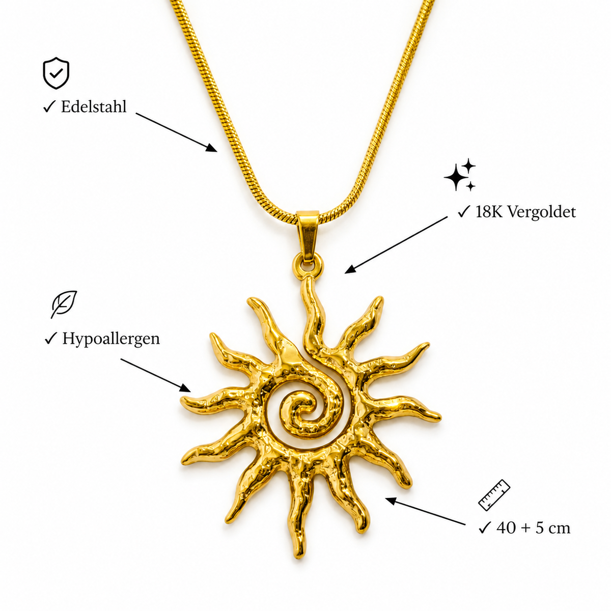 Golden Sun Necklace