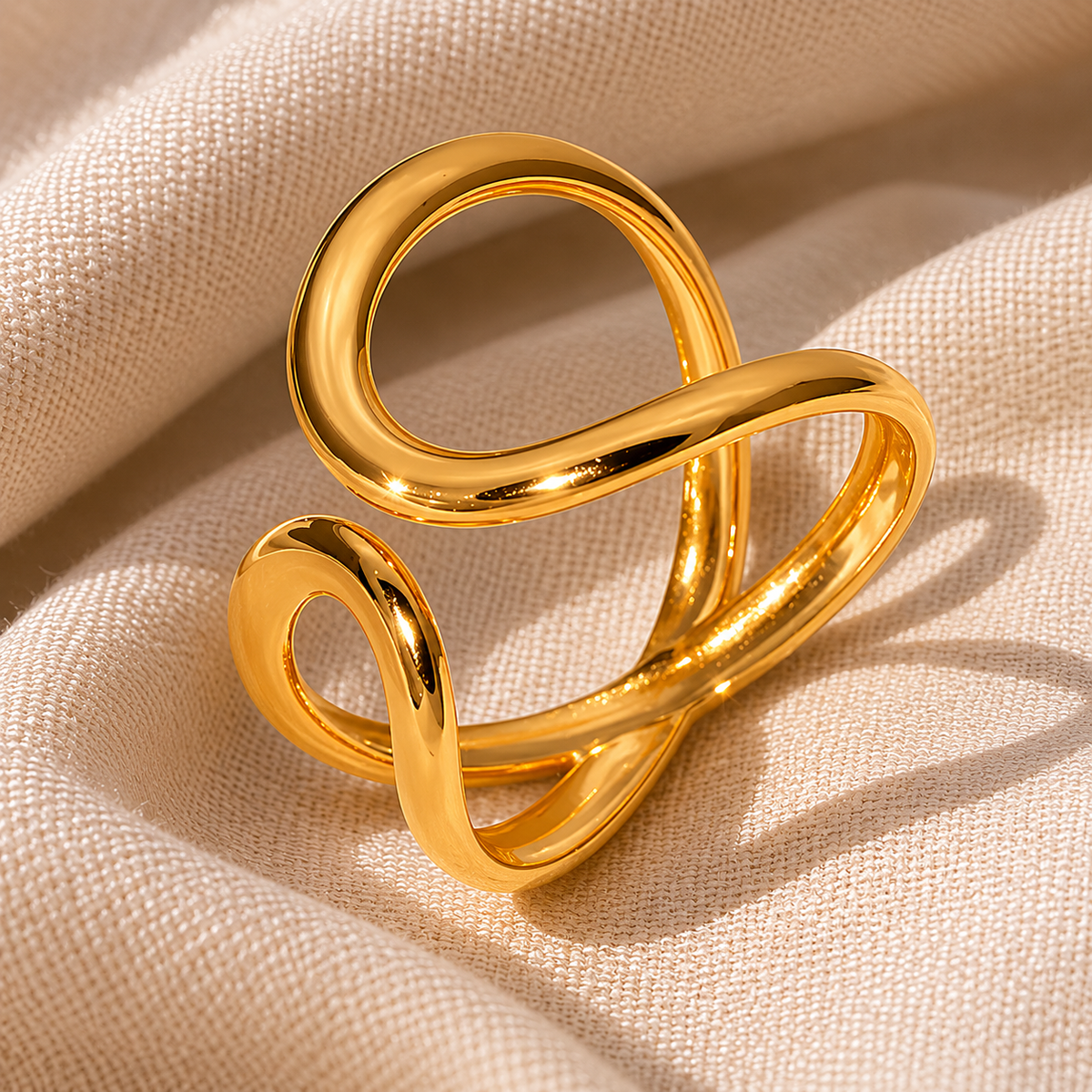 Golden Wave Ring