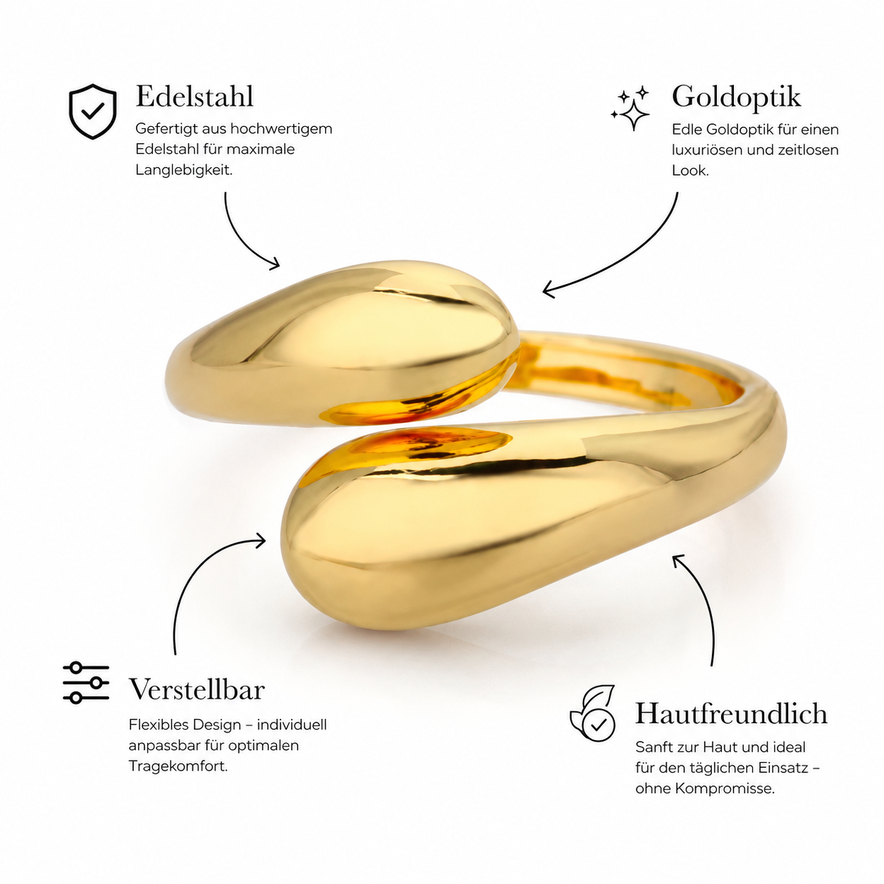 Golden Drop Ring