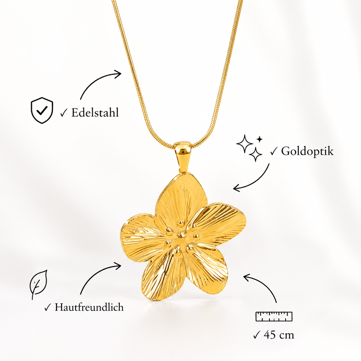 Goldene Blütenkette
