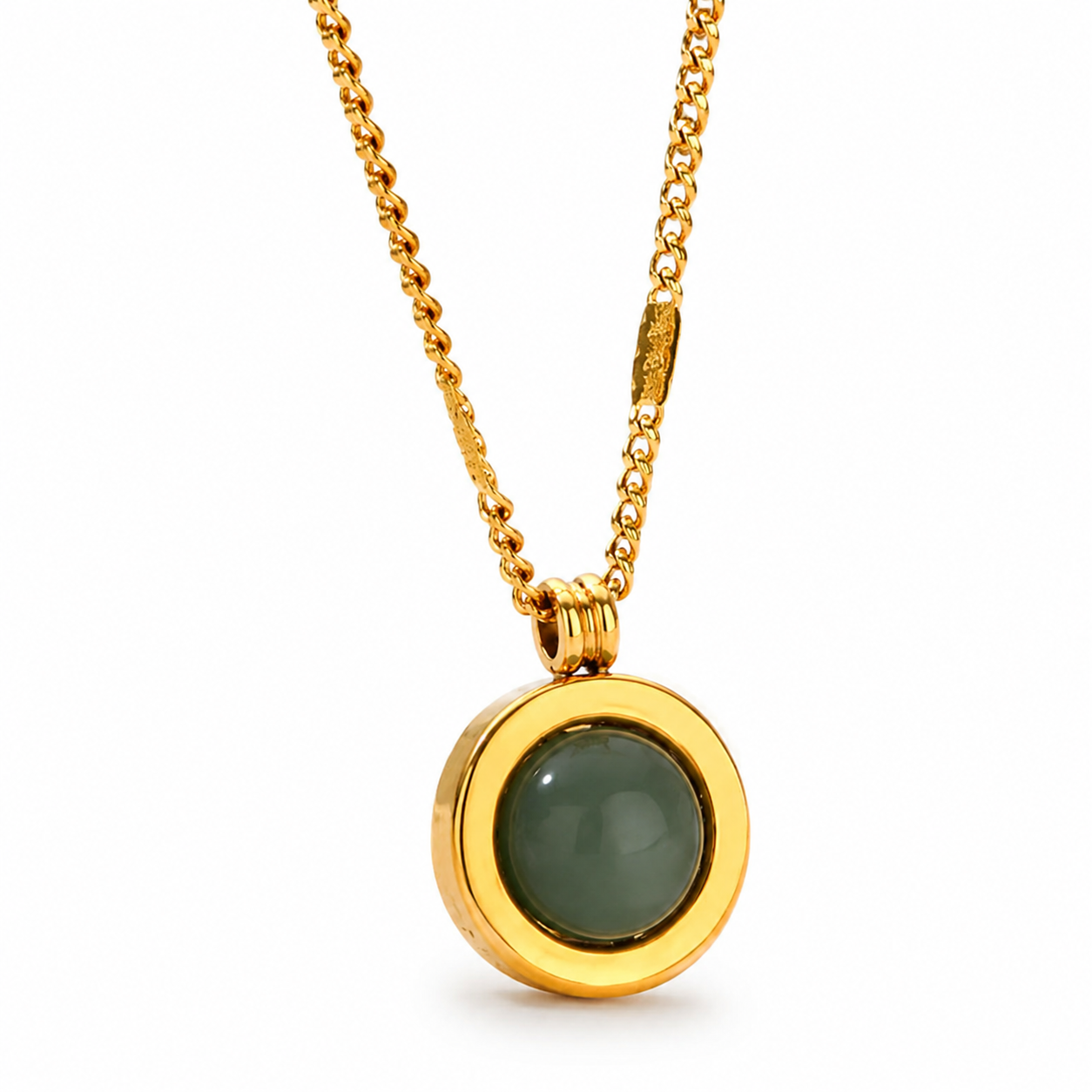 Jadeglanz Kette